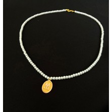 Nezihhan 14 Ayar 0.45 Gram M Harfli Incili Kolye