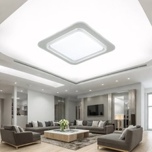 Eos- 11 Modern Led'li Kare Tavan Aydınlatma 3 Işık Tonu (Beyaz,sarı ve Günışığı) Şık ve Tasarruflu 50CM x 50CM