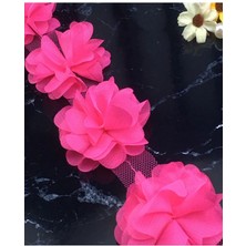 İpek Hobi Fuşya Lazer Kesim Çiçek (130 Adet)