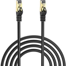 Hk Tech Cat7 2metre Siyah Kablo 10 Gbps Hıza Kadar Yüksek Bant Genişliğine Sahip