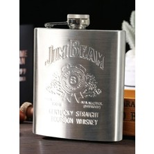Biton Toptan Jim Beam 9 Oz Paslanmaz Çelik Cep Matarası 266 ml Içki Viski  Alkol Matarası