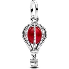 Kırmızı Sıcak Hava Balonu Murano Charm