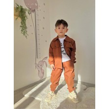 La Luna Kidz Erkek Çocuk Gabardin Kumaş 3lü Takım