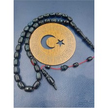 İbrahim Altıntaş Katalin Siyah Simli Halkalı  Imame Özel Işçilik Sistemli Tesbih