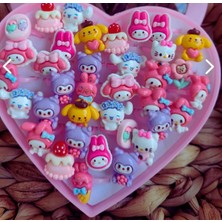 Nisan Kids Karışık Kuromi Figürlü Kız Çocuk Ayarlanabilir  Yüzük 3 Adet