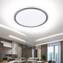 Eos-07 Modern LED Tavan Lambası 3 Işık Rengi(Beyaz, Sarı ve Günışığı) Şık ve Enerji Tasarruflu ÇAP:50CM Avize