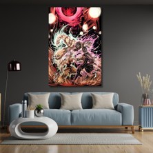 Artarilion Kanvas Anime Tablosu Jojo Jotaro ve Dio Temalı Dijital Baskı Kanvas Tablo Oyuncu Odası Tablosu