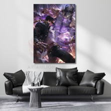 Artarilion Cam Anime Tablosu Jojo Jotaro Temalı Dijital Baskı Cam Tablo Oyuncu Odası Tablosu
