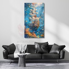 Artarilion Cam Tablo Denizin Altındaki Gemi Cam Hd Dijital Baskı Tablo Salon Dizi Film Tablosu
