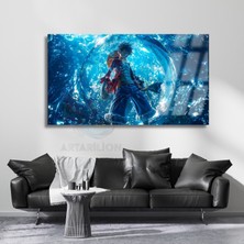 Artarilion Cam Anime Tablosu One Piece Luffy Dijital Baskı Cam Tablo Dizi Film Anime Tablosu