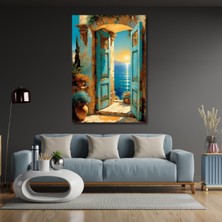 Kanvas Manzara Pencere Kanvas Hd Dijital Baskı Tablo Salon Tablosu