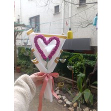 Çiçek Shop Kalp Çiçek Buketi (El Örgüsü)