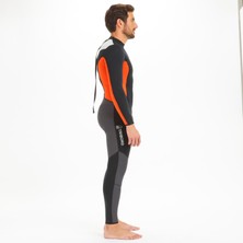 Tribord Erkek Neopren Kaplamalı Yelkenli Wetsuiti - 3/2 mm - Siyah / Turuncu - Dinghy 500 Beden: 2xl
 ,