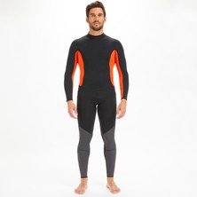 Tribord Erkek Neopren Kaplamalı Yelkenli Wetsuiti - 3/2 mm - Siyah / Turuncu - Dinghy 500 Beden: 2xl
 ,