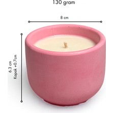 Candle Purr Pine Haven 130G Soya Mumu - El Yapımı Pembe Beton Kapta