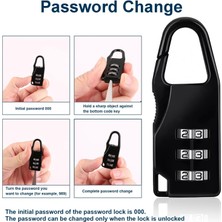 Boldy 22 Mm. Şifreli Valiz Kilidi - Seyahat Bavul Kilidi - Çanta Kilidi - Asma Kilit -  Şifreli Seyahat Kilidi - Dolap Kilidi - Şifreli Kilit - Padlock