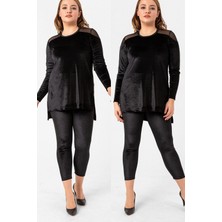 Laranor Büyük Beden Kadife Tayt