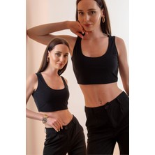 Laranor U Yaka Basic Bluz & Crop