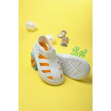 Unisex Cırtlı Esnek Taban Tam Ortapedik Dayanıklı Geniş Kalıp Çocuk Spor Sandalet Terlik