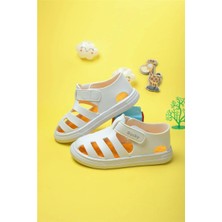 Unisex Cırtlı Esnek Taban Tam Ortapedik Dayanıklı Geniş Kalıp Çocuk Spor Sandalet Terlik