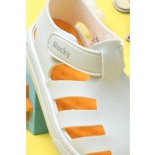Unisex Cırtlı Esnek Taban Tam Ortapedik Dayanıklı Geniş Kalıp Çocuk Spor Sandalet Terlik