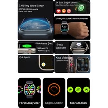 Ayers 4 Kordonlu Spor ve Sağlık Sensörlü Yeni Nesil Watch 8 Ultra Ios Android Bluetooth T20 Akıllı Saat