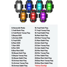 Erkugo 6 Adet Şarjlı Mini LED Işık/motor Çakar Led/drone Işığı/anti Çarpışma Uyarı Işığı