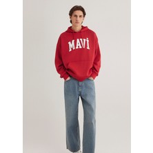 Mavi Erkek Kırmızı M067149-86417 Kapişonlu Sweatshirt