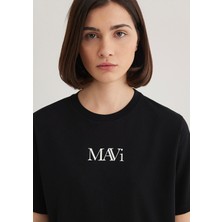 Mavi Mavi Logo Baskılı Siyah Tişört 1611594-900