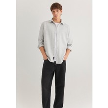 Mavi Gri Örme Gömlek 0211364-80196