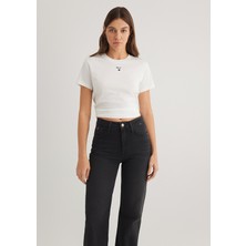 Mavi Mavi Logo Baskılı Beyaz Tişört 1601185-33389