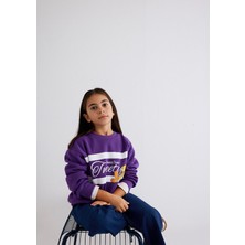 Mavi Tweety Baskılı Baskılı Mor Sweatshirt 7S10073-70633
