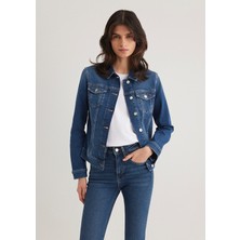 Mavi Daisy Casual Vintage Koyu Mavi  Jean Ceket 1113632061
