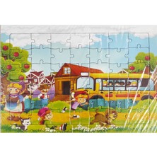 Beyhan Bayhan 2 Adet 42 Parça Karton Yapboz Puzzle 4-5 Yaş - Okul Otobüsü ve Türkiye Haritası - 33 x 23  cm - 4