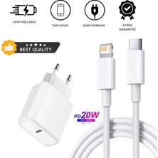 iPhone Tüm Serilere Uyumlu 20W Hızlı Şarj Seti Adaptör ve Type C Kablosu 7 8 x 11 12 13 14 Plus Pro