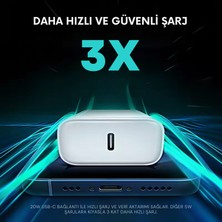 iPhone Tüm Serilere Uyumlu 20W Hızlı Şarj Seti Adaptör ve Type C Kablosu 7 8 x 11 12 13 14 Plus Pro