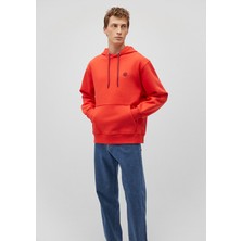 Mavi Mavi Logo Nakışlı Kapüşonlu Turuncu Sweatshirt 065809-70481