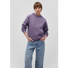 Mavi Kapüşonlu Mor Basic Sweatshirt 167299-70608