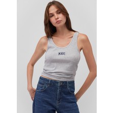 Mavi Mavi Logo Baskılı Gri Atlet 1611899-83096