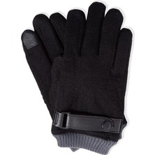 Mavi Yün Karışımlı Siyah Eldiven 0911142-900