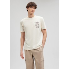 Mavi Baskılı Bej TIŞÖRT0612051-70055