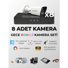 Karer 8'li Her Şey Dahil 5 mp Tak Çalıştır Set - Gece Renkli