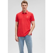 Mavi Erkek Şerit Detaylı Kırmızı Polo Tişört 066039-33203