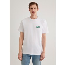 Mavi Mavi Logo Baskılı Beyaz Tişört 0611714-620