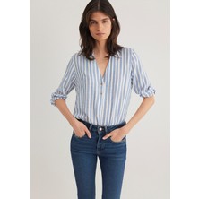 Mavi Mavi Çizgili Bluz 122400-83979