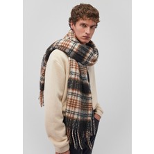 Mavi Kareli Siyah Atkı 0911547-900