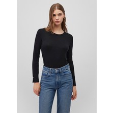 Mavi Bisiklet Yaka Siyah Kazak 1710510-900