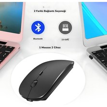 Art Nest Şarj Edilebilir Kablosuz Bluetooth Ergonomik Mini USB 2.4ghz Sessiz Mouse