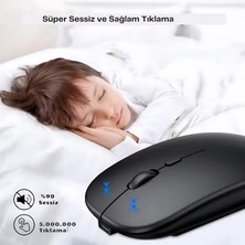 Art Nest Şarj Edilebilir Kablosuz Bluetooth Ergonomik Mini USB 2.4ghz Sessiz Mouse