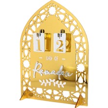 Shibel Akrilik Eid Ramazan Advent Takvimi 20X15CM Aile Için Çok Yönlü Altın (Yurt Dışından)